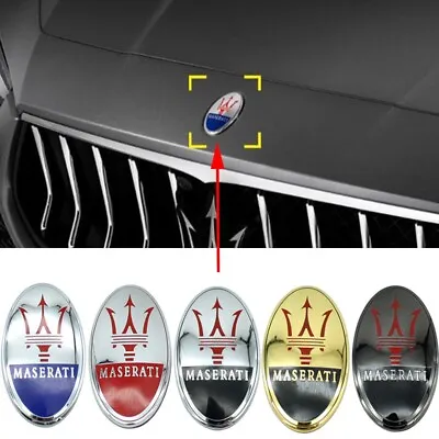 Car Front Hood Stickers Emblem Badge Decal For Maserati Quattroporte Ghibli Gran • $23.54