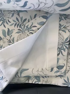 Laura Ashley Parterre Off White Seaspray Curtains. 97 (124 UngatheredX 220 Drop. • £210