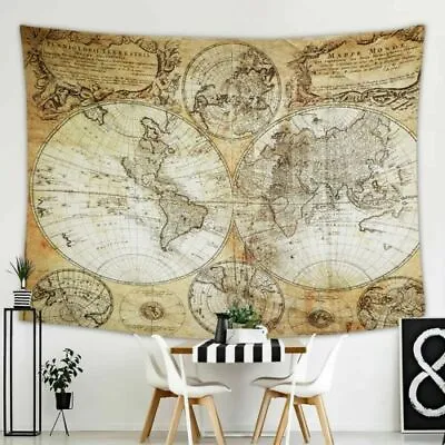 $16.99 • Buy World Map Tapestry Wall Hanging For Wall Art Home Decor