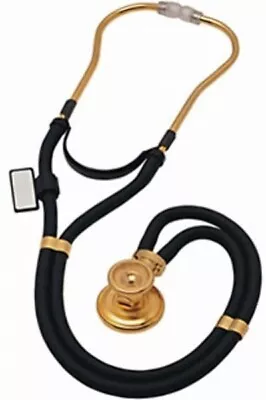 MDF Sprague Rappaport Dual Head Stethoscope W/ 3 Chest Pieces All Black MDF 767K • $49.99