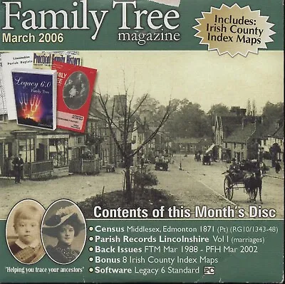 Family Tree (Mar 2006) - Middlesex Census 1871 Parish Records Lincs. - CD-ROM • £4