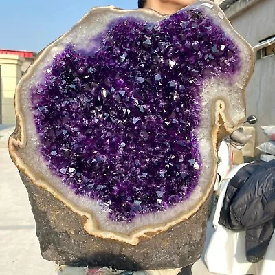 56.9lb Large Natural Amethyst Geode Quartz Cluster Crystal Specimen Healing • $810