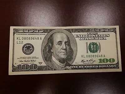 Series 2006 A ~ US One Hundred Dollar Bill $100 ~ San Francisco ~ KL 08089648 A • $130