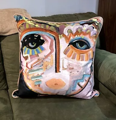 Windy O’Connor Mint Blush Chica 22x22 Velvet Pillow GORGEOUS! • $184.99