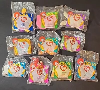 1996 McDonalds Beanie Babies Sealed Full Set 1-10 Collection Rare Vintage Lot • $12.99