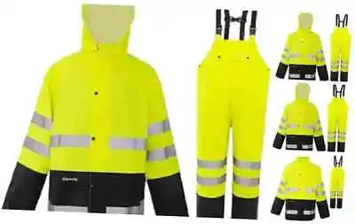  Rain Suit For Men & Women Waterproof Heavy Duty Rain Gear Medium Yellow • $110.97