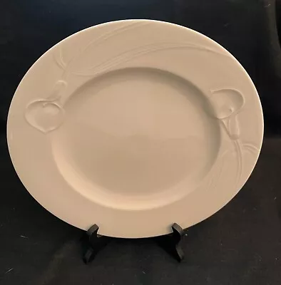 Set 4 Mikasa Classic Flair White Calla Lilies 10 3/4  Dinner Plates Japan EUC • $79.99