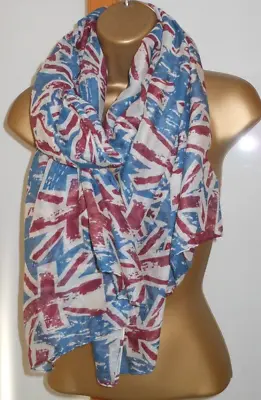 Ladies Union Jack Rectangular Scarf 68  X 34  NEW • £4.75