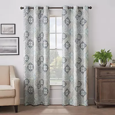 Eclipse Martina Medallion Grommet Top Curtains For Bedroom Single Panel 40 In  • $27.99