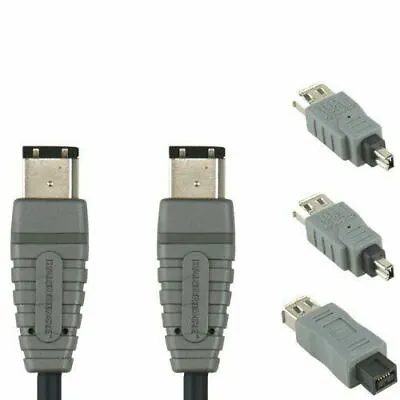 £5.95 • Buy DV IEE1394 FireWire Cable Connectivity Connect Kit Cable 2m Pin 4-6,6-6,6-9,9-4