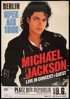 Michael Jackson Berlin 1988Vintage Music Poster Art - 0569 • £6.99