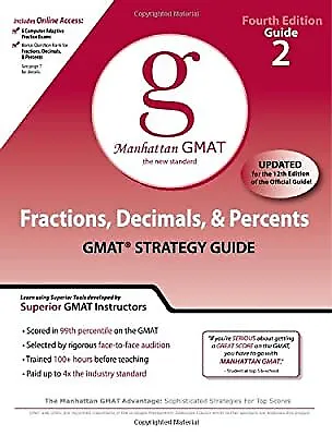 Fractions Decimals And Percents GMAT Preparation Guide (Manhattan GMAT Prepara • £2.31