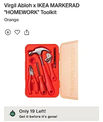 New Virgil Abloh X IKEA  MARKERAD  (OFF WHITE)  HOMEWORK  TOOL SET • $49.99