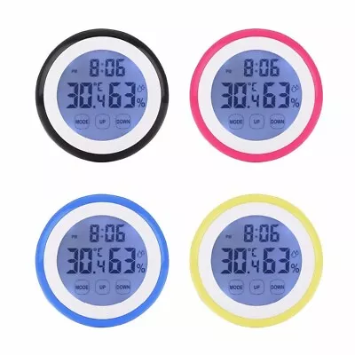 Digital Temperature Humidity Time Function Wall Clocks Backlight For Bedroom • $16.56