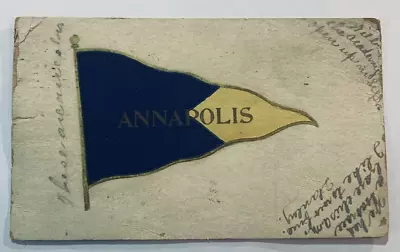 Navy Pennant Flag Annapolis Maryland 1907 Vintage Postcard • $9.99