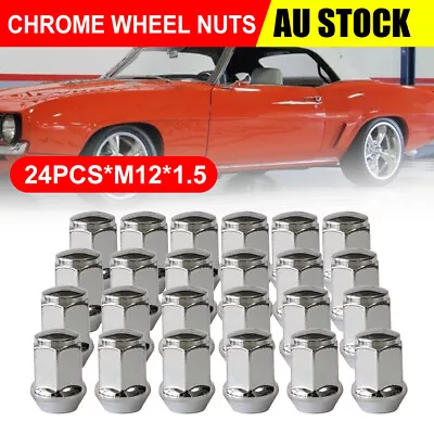 24x M12x1.5 Chrome Wheel Nuts Cap Socket For Ford Ranger Triton Mazda Bravo Bt50 • $24.95