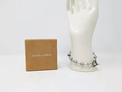 Michael Dawkins Starry Night Sterling Silver Single Chain Pearl Toggle Bracelet • $79.95