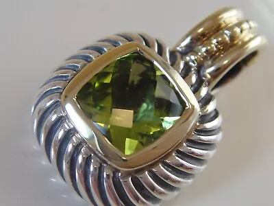 $890 David Yurman 14k Gold Ss Albion Peridot Enhancer • $349.99