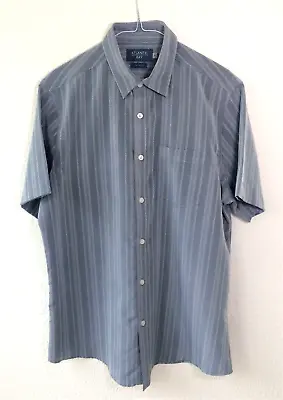 £6.99 • Buy Atlantic Bay Men's Short Sleeve Shirt M.  38-41in Chest. Grey Stripe.