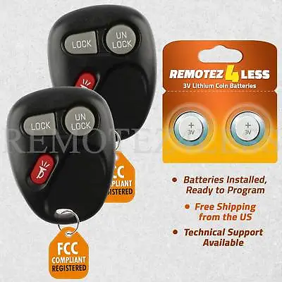 Replacement For Chevy GMC Keyless Entry Remote Car Control Key Fob 1bt Pair • $13.45