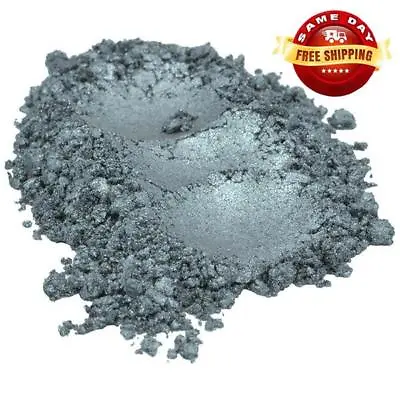 Antique Silver Grey Luxury Mica Colorant Pigment Powder Cosmetic Grade 1 Oz • $7.99