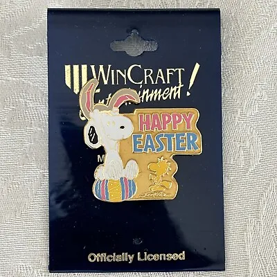 Vintage Peanuts SNOOPY WOODSTOCK Easter Enamel Pin Brooch Wincraft Entertainment • $20
