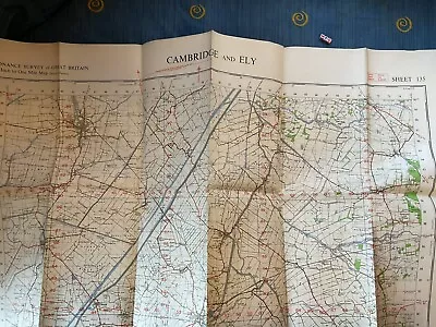 GSGS MOD MAP WAR OFFICE  Cambridge And Ely  LARGE SIZE • £22.99