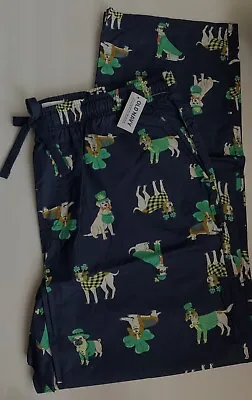 OLD NAVY Mens ST PATRICK'S DOG THEME PAJAMA PANTS XXL NEW Cotton Poplin LOUNGE • $28.98