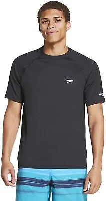 Speedo Men's UV Swim Shirt Short Sleeve Regular Fit Solid • $42.74