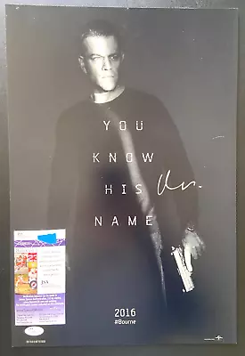 Matt Damon Signed 12x18 Photo Poster Jason Bourne Good Will Hunting Rounders Jsa • $149.99
