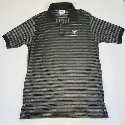 Oakland Raiders Polo Shirt Sz M Embroidered Short Sleeve NFL Football Golf • $24.95