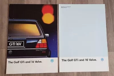 August 1991 VW Golf Mk2 GTI & 16v Big Bumper Sales Brochure & Spec Sheet 1992 • $49.77