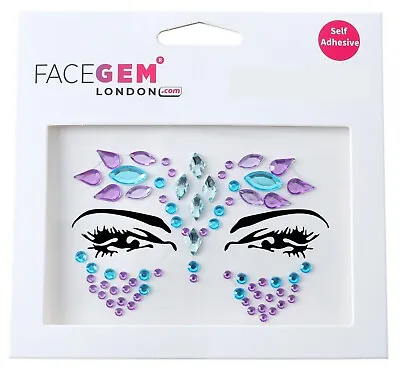 Face Gems Adhesive Glitter Jewel Tattoo Festival Party Body Make Up ZAK066 • £2.89