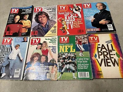 Vintage TV Guide Lot Of 8 San Francisco Market Issues  Fall Preview  49r/Raiders • $130