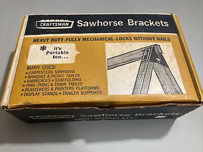 Vintage Sears Craftsman Sawhorse Brackets Lumber For Legs NOS In Box Very Rare • $39.99