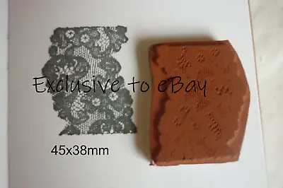 Lace Scrap Rubber Stamp - With Static Cling Cushion • £3.50