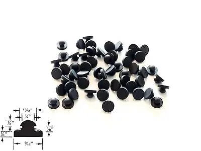 25 Push-in Rubber Bumper Feet Stem Stoppers/Hole Plug 1/8 Groove - Fits 1/4 Hole • $14.24