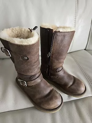 Girls Kensington Ugg Boots Size 13/31 Brown • £13