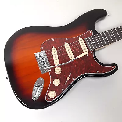 Sawtooth Sunburst With Tortoise Pickguard ST-ES Strat Electric Guitar • $139