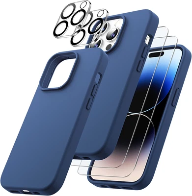 $18.32 • Buy Jetech 3 In 1 Silicone Case For Iphone 14 Pro Max 6.7-Inch, With 2-Pack Screen P