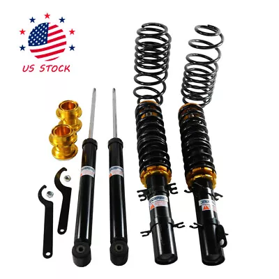 4×Coilover Struts Suspension Spring Kit For 1999 2000-2005 VW GOLF GTI JETTA MK4 • $195.97