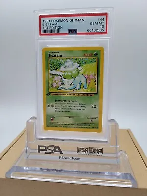 $225 • Buy Pokemon 1st Edition Base Set Bisasam (Bulbasaur) German PSA 10