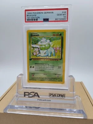 $225 • Buy Pokemon 1st Edition Base Set Bisasam (Bulbasaur) German PSA 10