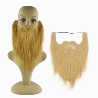 Long Fake Beard Facial Hair Costume Party Halloween Fancy Dress False Pirate YU • £3.37