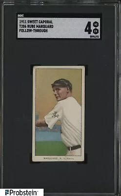 T206 Rube Marquard HOF Follow-Through New York Sweet Caporal 350-460 SGC 4 • $10.50