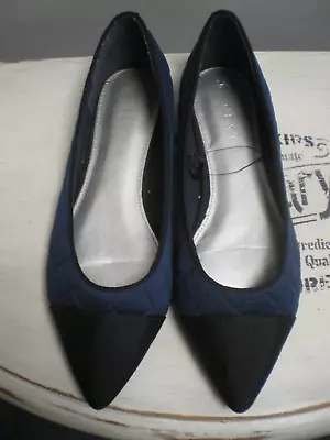 New £26.00 Next Navy Blue/black Pointed Flat Shoes/pumps/ballerinas Uk 3.5 Eu 36 • £16.95