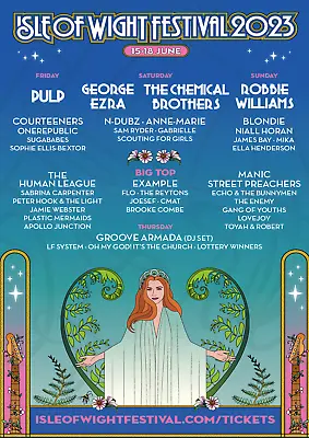 £6.99 • Buy ISLE OF WIGHT IOW FESTIVAL LINE UP 2023 Print Event Poster Promo Bands Acts List