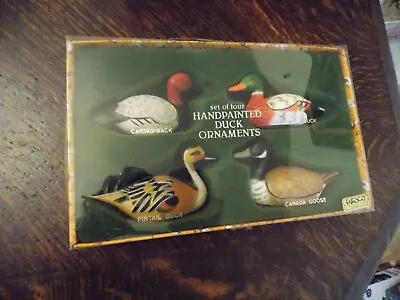Vintage! Enesco Miniature Resin Hand Painted Duck Decoys Made In Hong Kong  • $14.33