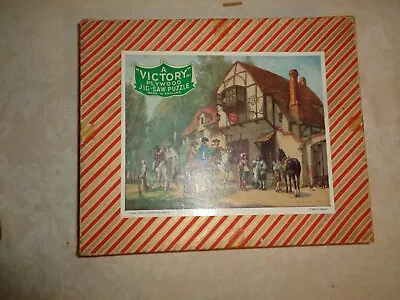 Victory Wooden Jigsaw Puzzle Made In England EMPTY Box  Unexpected Party  • $6.38