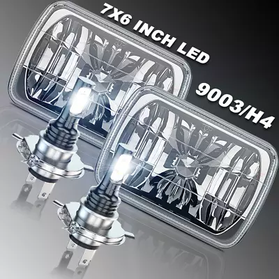 Pair 7x6  Inch LED Headlights HI-LO Beam H4 For Mitsubishi Mighty Max Mighty Max • $119.99